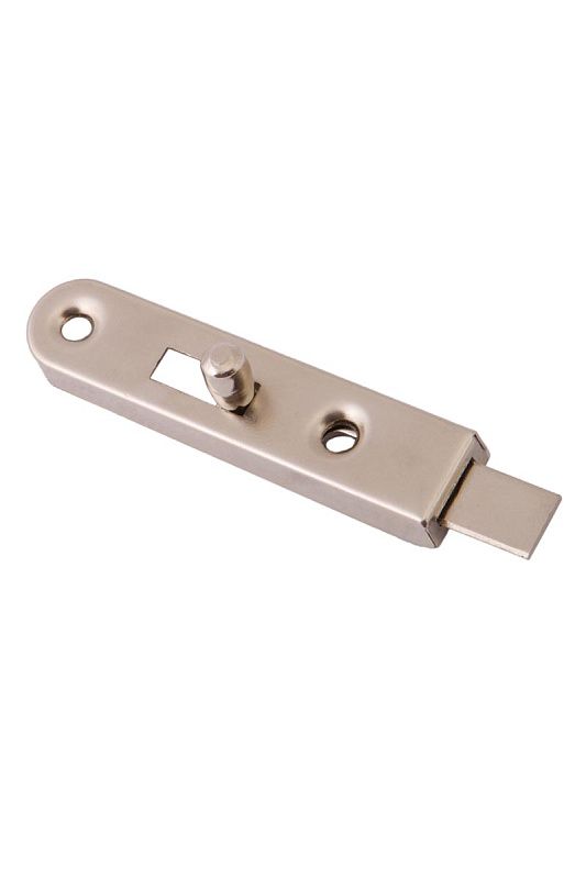 Задвижка мебельная, шпингалет, никель, AKS 116102