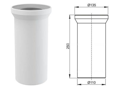 Насадка для унитаза 250 мм, Alcaplast A91-250-BL-01