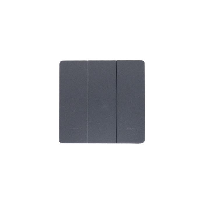 Выключатель кинетический, с реле, 3 клавиши, графит, с Wi-Fi, AKS 124635