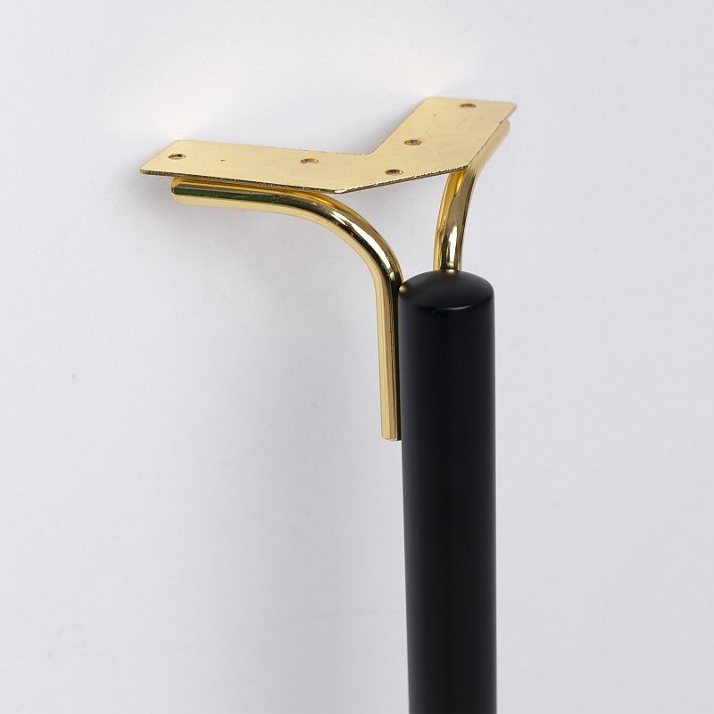 Опора мебельная DIANA h725, черный матовый/золото, 1 упак 4 шт., AKS 112514