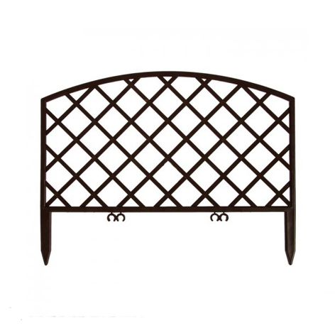 Забор декоративный ROMANIKA №1, длина общ. 2,95 м, выс. 0,33 м, шоколад (компл. 7 шт.) Гарденпласт 50410