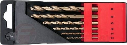 Набор сверл по металлу 2,0-8,0 мм Co-HSS 6 пр. Yato YT-41602