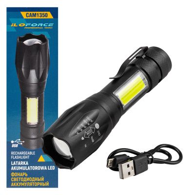 Фонарь светодиодный аккумуляторный ILOforce IF-CAM1350