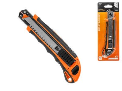 Нож пистолетный с выдвижным лезвием 18мм +3 лезвия STARTUL PROFI ST0938