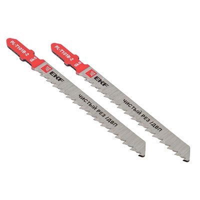 Пилки для электролобзика прямые T101B (чистовой рез по ДВП)(SK5)(2 шт) EKF Expert pl-t101b-2