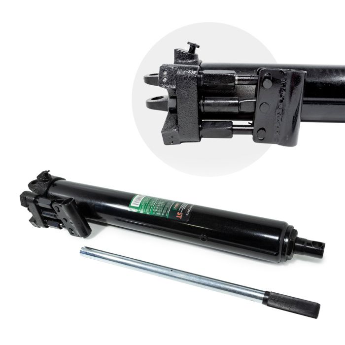 Цилиндр гидравлический удлиненный с двухштоковым насосом, 5 т, длина - 660 мм, ход штока - 500 мм RockForce RF-1205-2