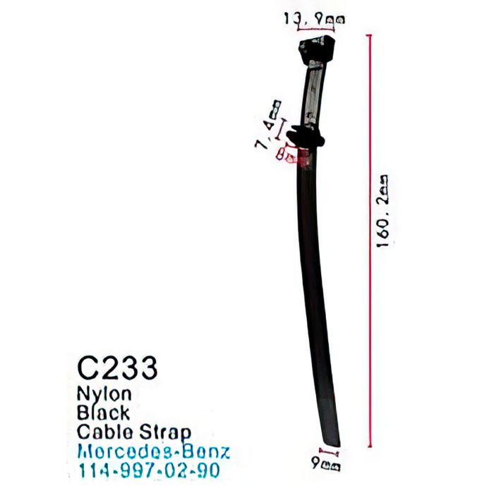 Клипса для крепления внутренней обшивки а/м Мерседес пластиковая, 100 шт Forsage C0233(Mersedes)