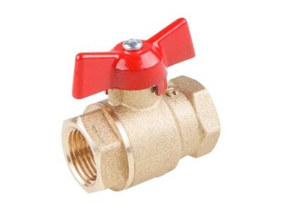 Кран шаровый 3/4" вн.-вн. бабочка PN1,6 МПа, 11Б27п5, Цветлит ЦРБ0040