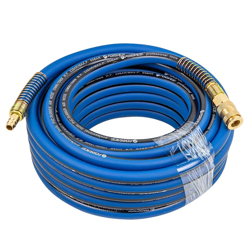 Шланг резиновый армированный с фитингами 10х16 мм, 15 м Forsage F-AHC-52G