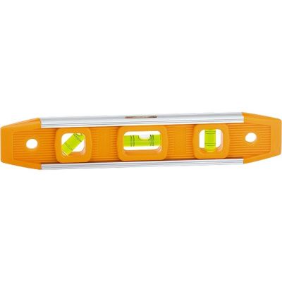 Уровень усиленный, 235 мм, 3 глазка, пластмассовый ''Торпедо'' (IV) Sparta 346115