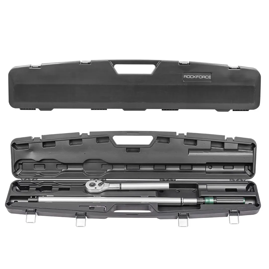 Ключ динамометрический щелчкового типа с быстрой фиксацией "Premium" 200-800Нм, 3/4", в пластиковом кейсе RockForce RF-64761240 Premium