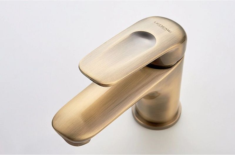 Смеситель для умывальника, латунь, бронза Ledeme L1048C