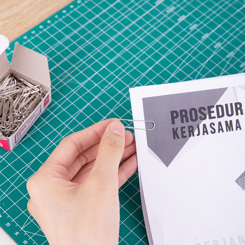 Скрепки "Deli", 33 мм, 100 шт, серебристый