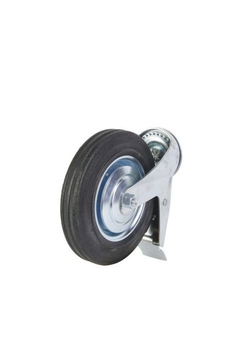 Колесо поворотное SCtB 80 200 мм резина с болтом и тормозом (N) TOR 1050678