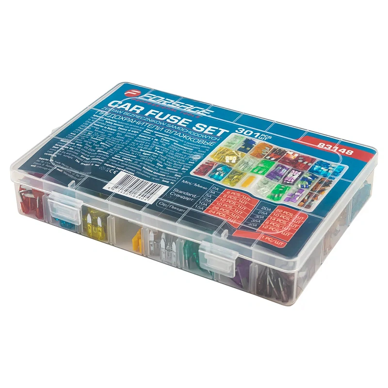 Набор автомобильных флажковых плавких предохранителей от 2А до 40А 301 пр Forsage F-FS-40(83148)