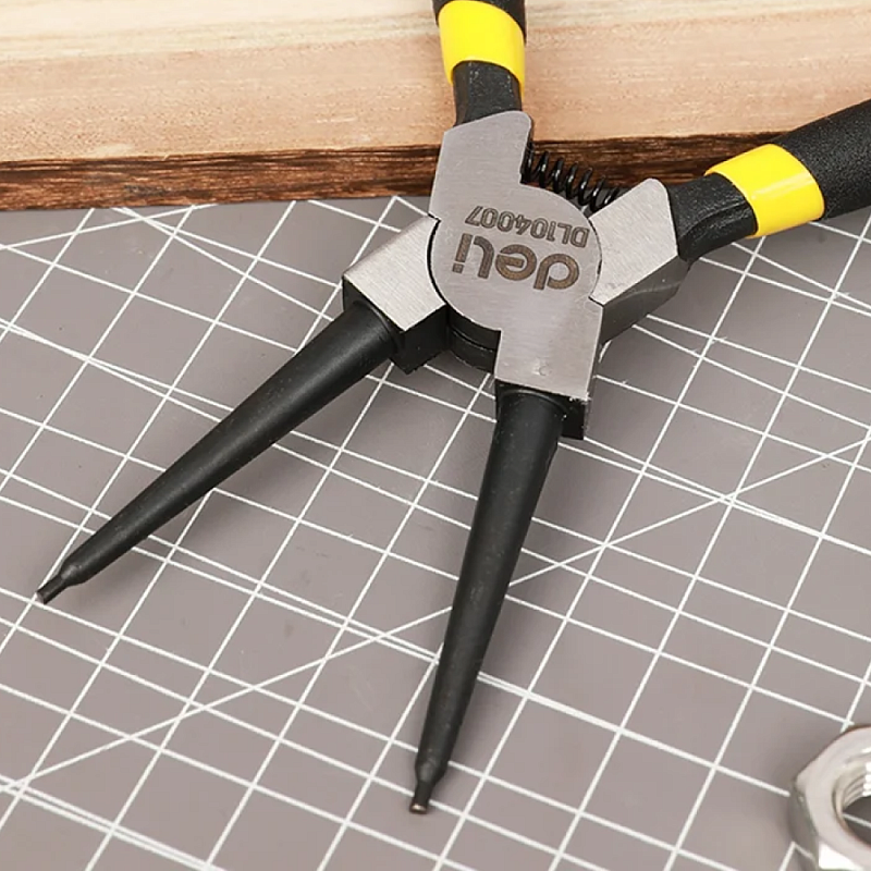 Съемник стопорных колец 180 мм, прямой, на сжим Deli YS EDL104007