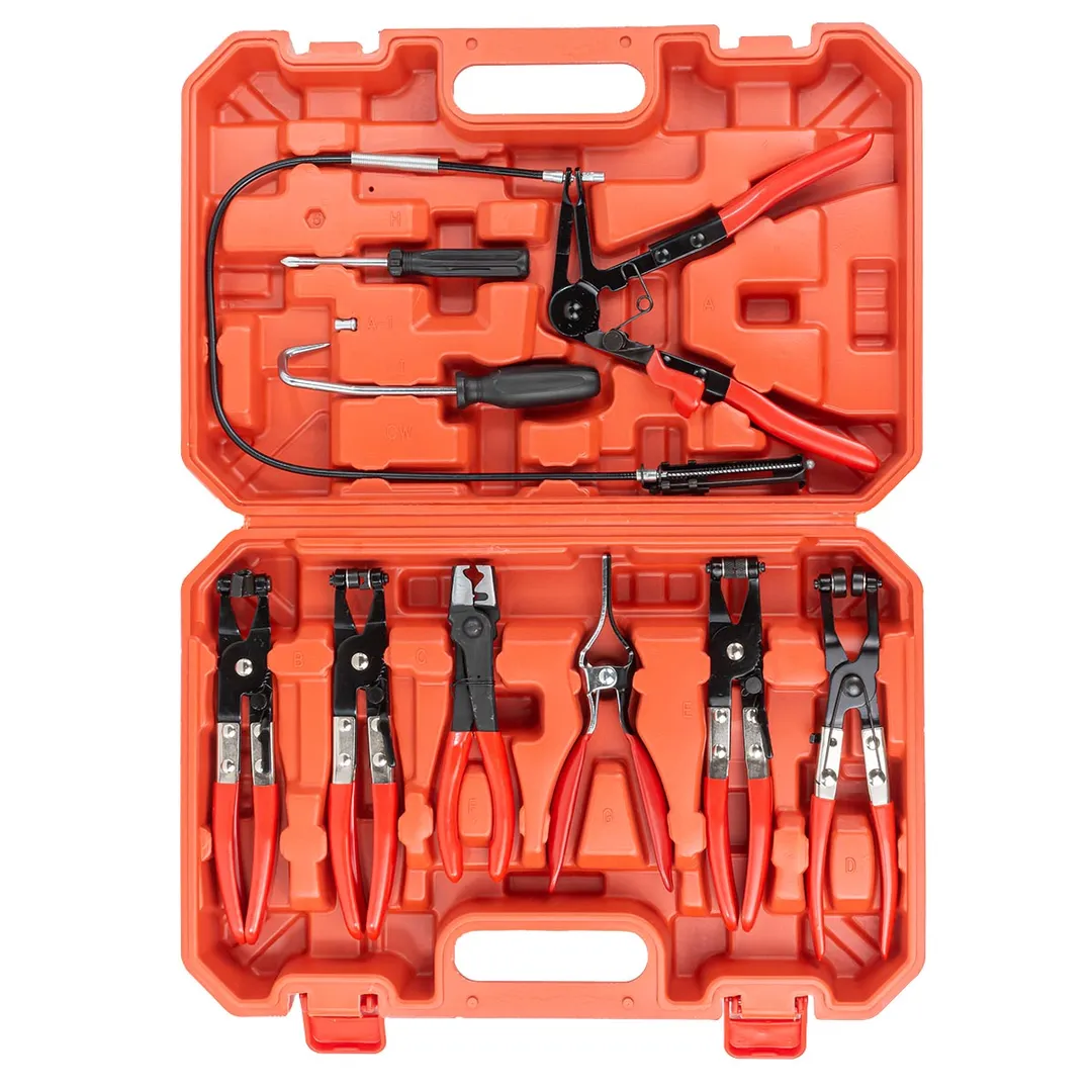 Щипцы для снятия и установки хомутов и шлангов, набор 9 пр ForceKraft FK-909G3