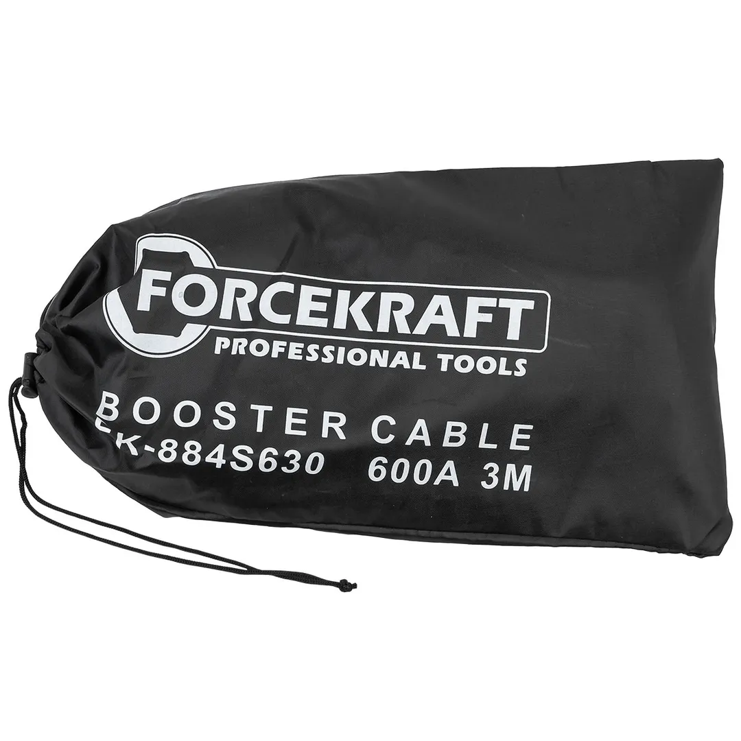 Стартовые провода 600 Aмпер, 3 м, морозостойкая изоляция, в чехле ForceKraft FK-884S630