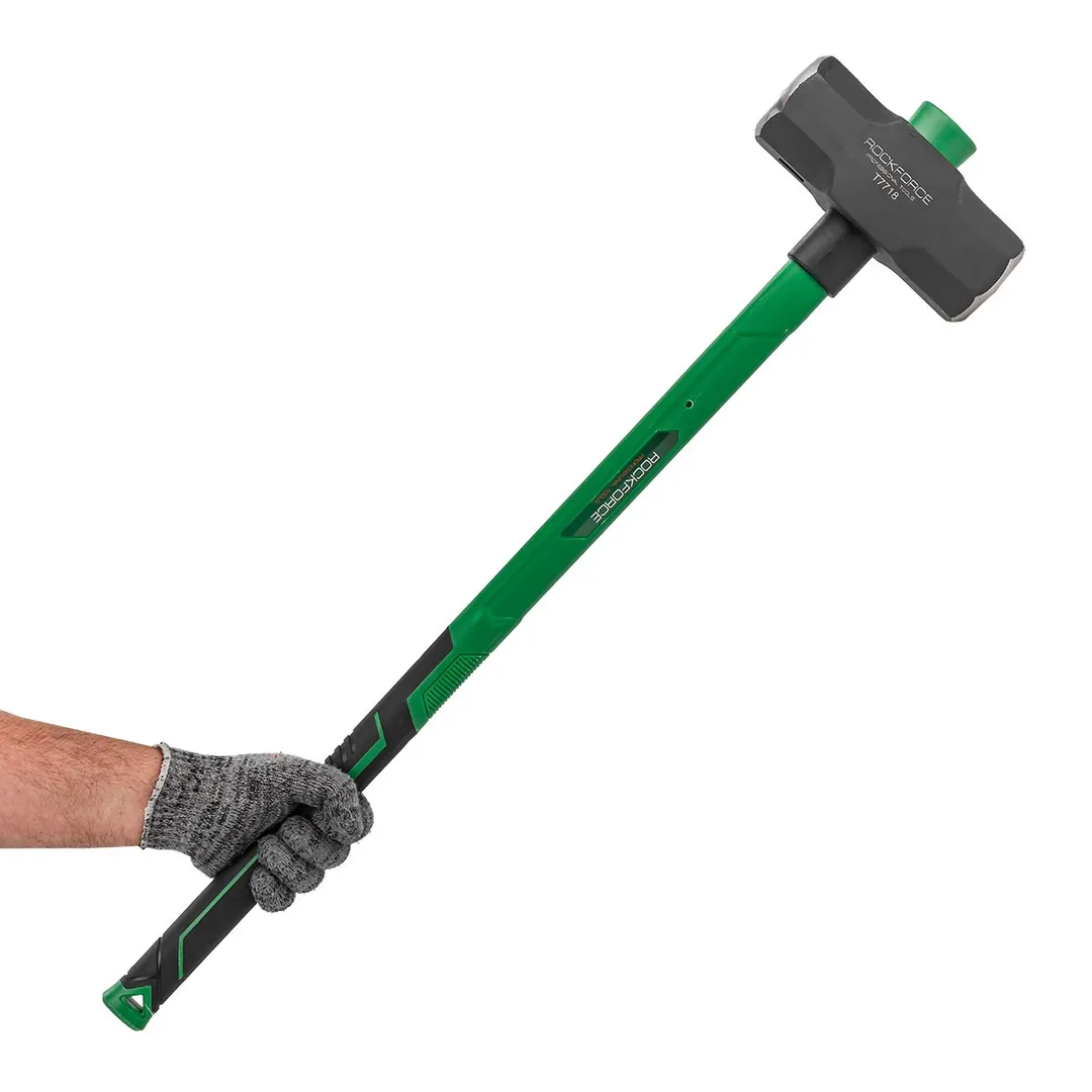 Кувалда 8,1 кг, с фиберглассовой ручкой и резиновой противоскользящей накладкой, L800 мм RockForce RF-T7718