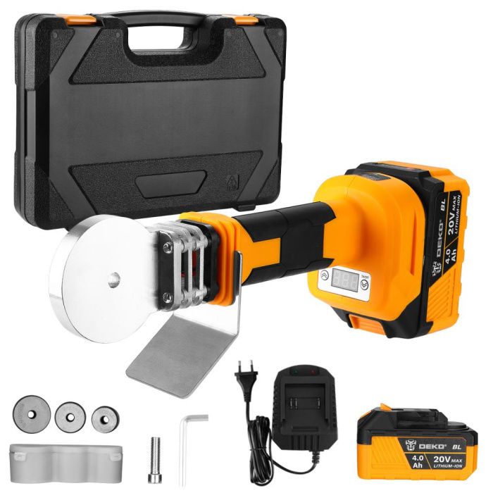 Аккумуляторный аппарат для сварки пластиковых труб R-DKCPW20V DEKO 083-3002