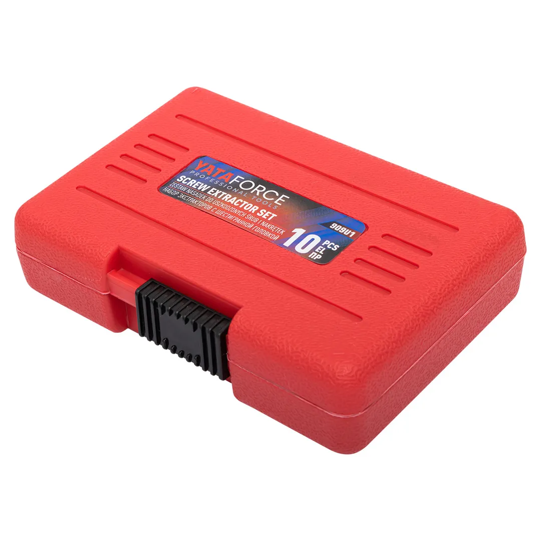 Набор головкок-экстракторов для извлечения поврежденных болтов/гаек 10 пр YATAFORCE YF-909U1