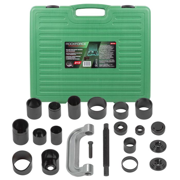 Съемник сайлентблоков и подшипников с набором оправок 21 пр. RockForce RF-921T2
