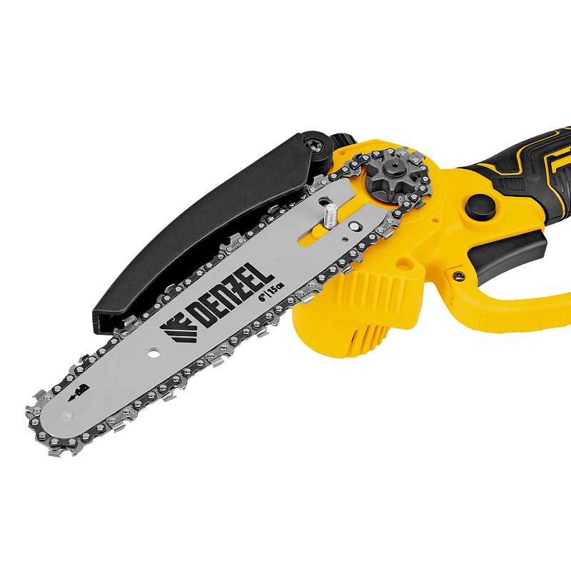 Цепная мини-пила аккумуляторная бесщет., CCS-150, шина 150 мм, Li-Ion, 20 В Denzel 58650