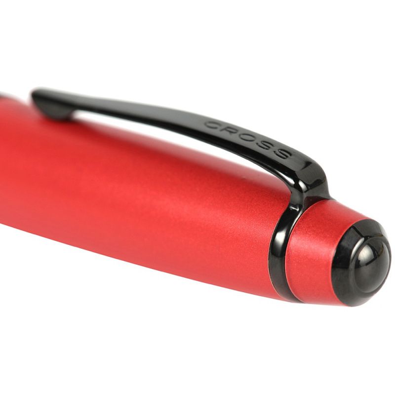 Ручка шариковая автоматическая "Bailey Matte Red Lacquer" в подарочная упаковка, 0.7 мм, красный, черный, стерж. черный