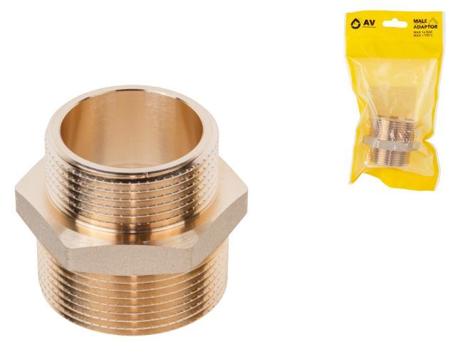 Ниппель ред. 1 1/2" нар.х1 1/4" нар., инд. упак. AV Engineering AVE303018