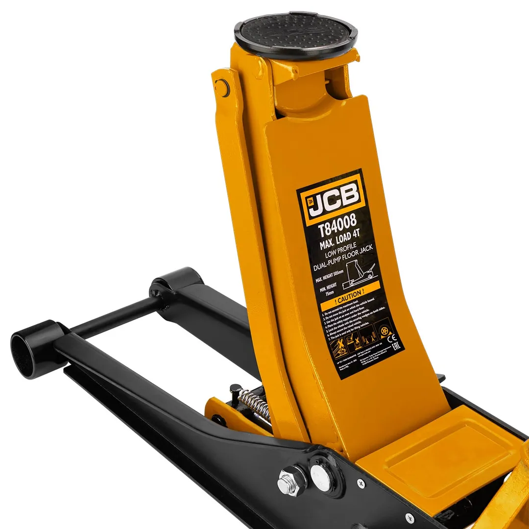 Домкрат подкатной гидравлический 4 т, 75-505 мм, низкопрофильный JCB JCB-T84008