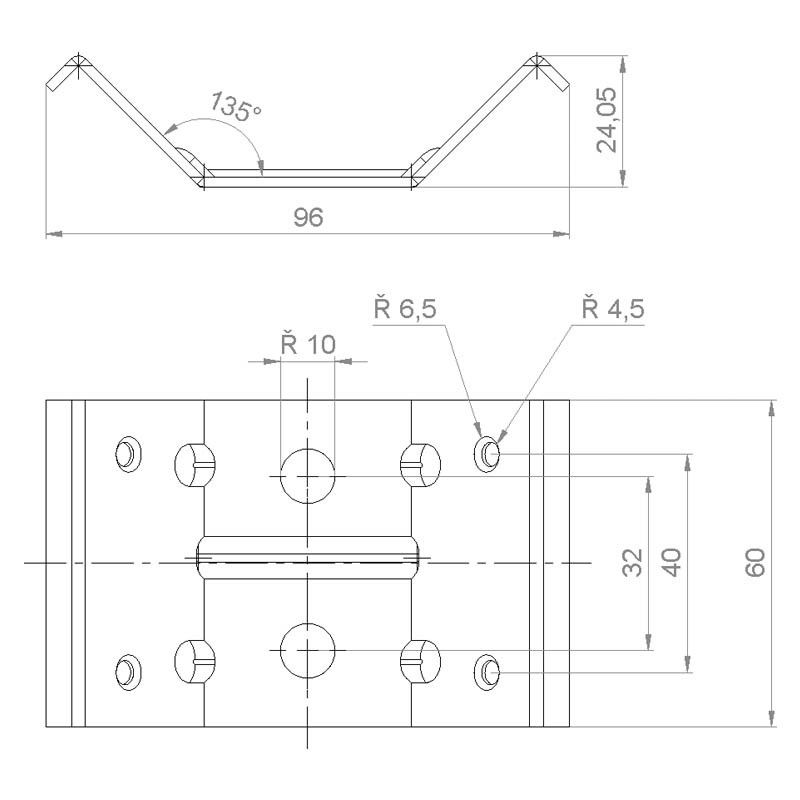 Стяжка для столов №564 белый цинк BY 106465