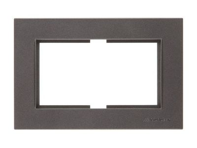 Рамка для 2-ой розетки дымчатая, RITA, (для розетки 2-ой арт.2200 201 ХХХХ, 2200 202 ХХХХ, 2200 203 ХХХХ (ХХХХ- цвет)) Mutlusan 22208201295