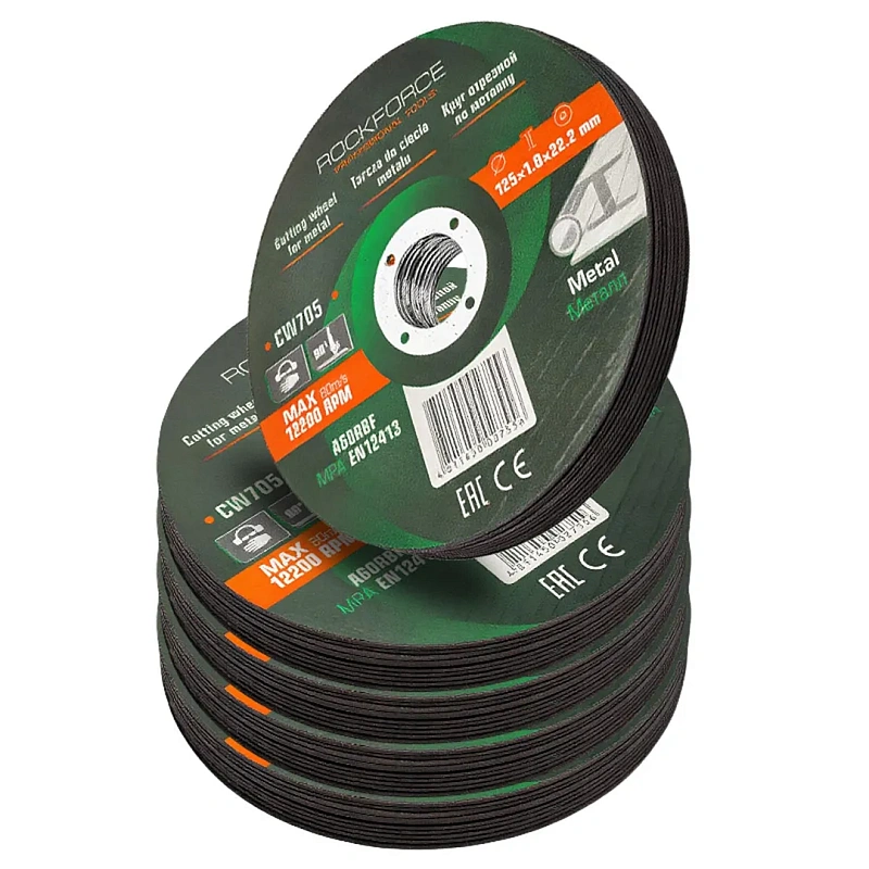 Круг отрезной по металлу 125x1.0x22.2 мм, 50 шт RockForce RF-CW705[к-т 50 шт.]