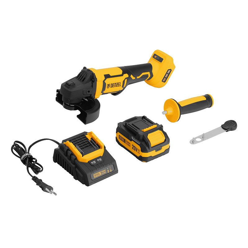 Машина шлифовальная угловая аккумуляторная бесщет. AGH-BL-20-125, Li-Ion, 20 В Denzel 27010