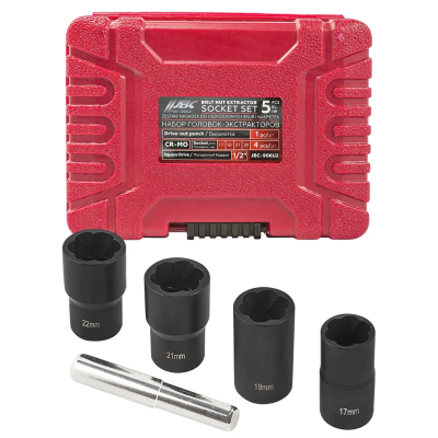 Набор головок-экстракторов 17-22 мм 1/2'' 5 пр JBC JBC-906U2