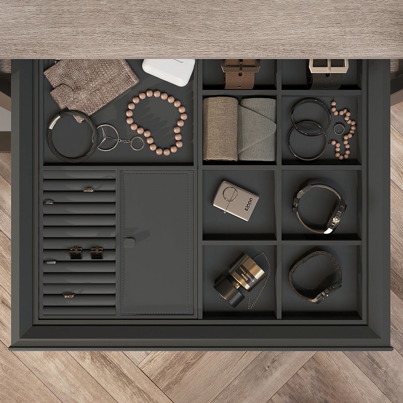 Выдвижная полка-органайзер 600 BRUNO для аксессуаров и украшений, графит PRIME by AKS 115597