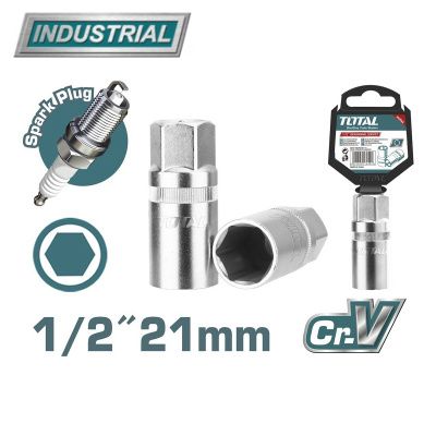 Головка свечная 1/2" 21 мм TOTAL THSPS12216