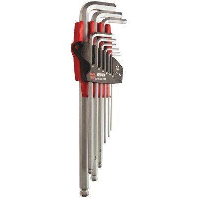 Набор ключей HEX (6-гр) ZEBRA со сферической головкой длин., 9 шт. SW 1,5-10 WÜRTH 071540 100