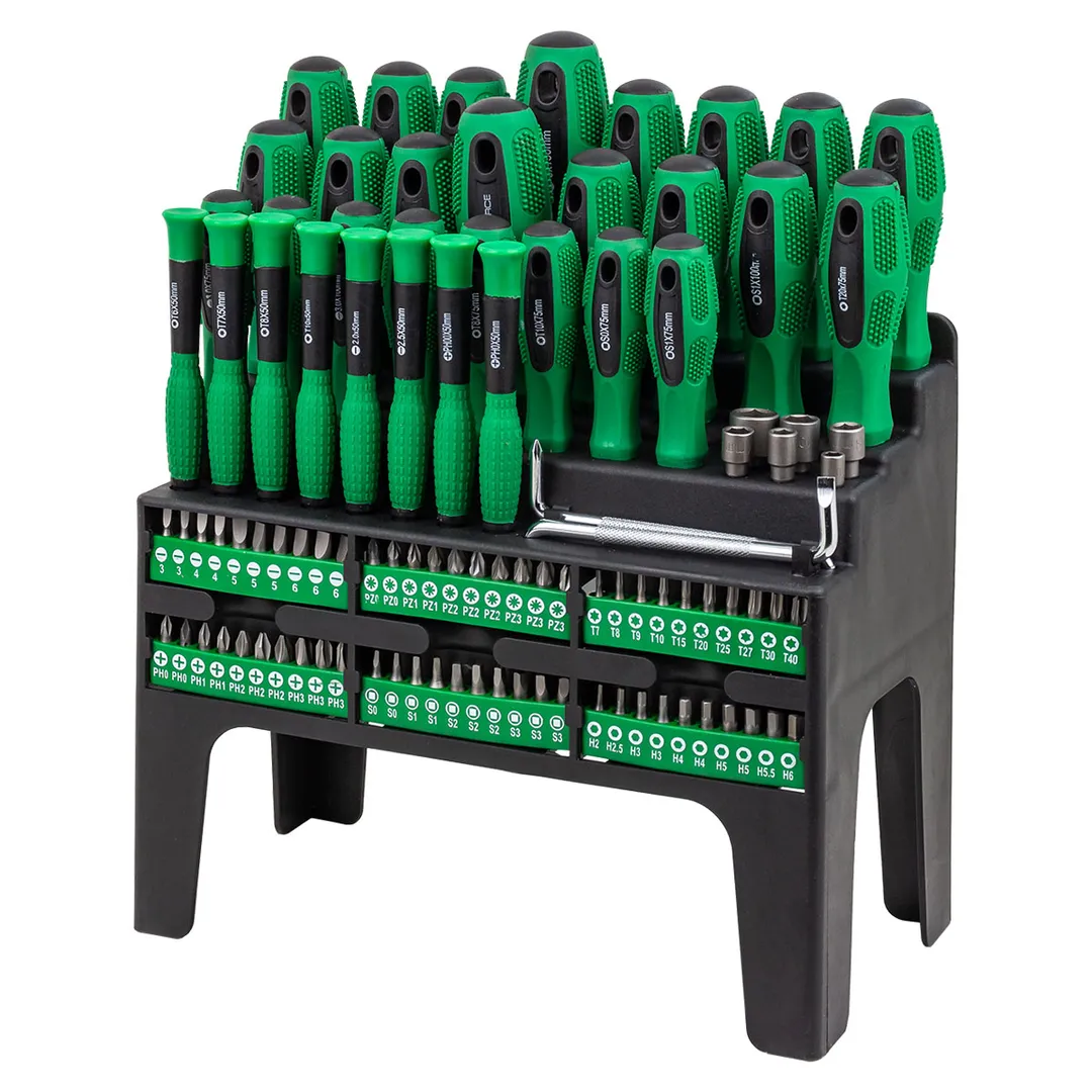 Набор отверток и бит SL, РН, PZ, Тorx, HEX, Square 100 пр RockForce RF-10100