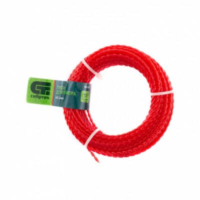 Леска для триммера овальная витая, Сибртех