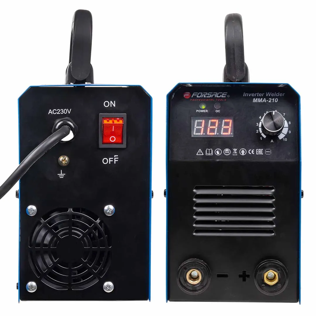 Сварочный аппарат 3.7кВт, 230В, Ø электрода 1.6-3.2 мм, сварочный ток 20-210А Forsage F-MMA-210