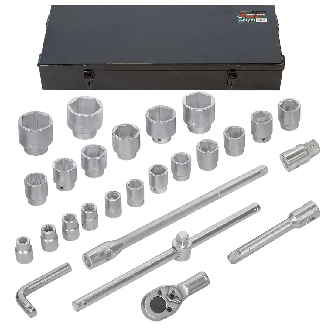 Набор головок 17-65 мм 26 пр 3/4'' 6-гр. RockForce RF-68263-5