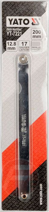Щупы измерительные 0,02-1 мм., L200 мм. 17 шт. Yato YT-7221