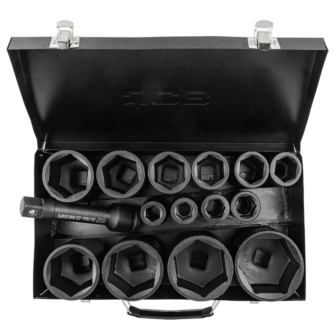 Набор ударных глубоких головок 17-65 мм 3/4'' 14 пр 6-гр JCB JCB-6142-5MPB