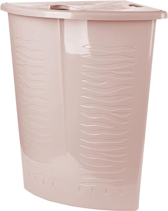 Корзина для белья Keeplex Regular с откидной крышкой 40л угловая 50×37×54см бежевый топа Пластик Репаблик KL170011005