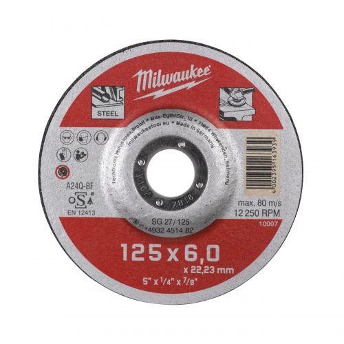 Шлифовальный диск по металлу SG 27/125х6 Milwaukee 4932451482