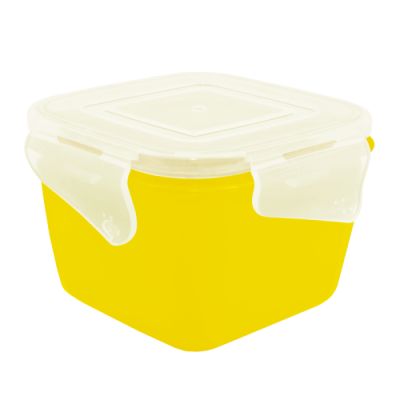 Контейнер универ."Фиеста" (квадратный) 0,45л., темно-жёлтый/прозрачный Алеана 168059ТЖлПр