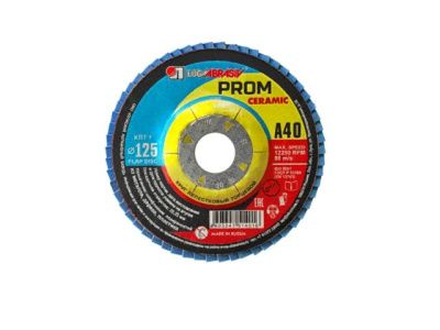 Круг лепестковый 125х22 мм А40 плоск. КЛТ1 PROM CERAMIC LUGAABRASIV 4603347514016