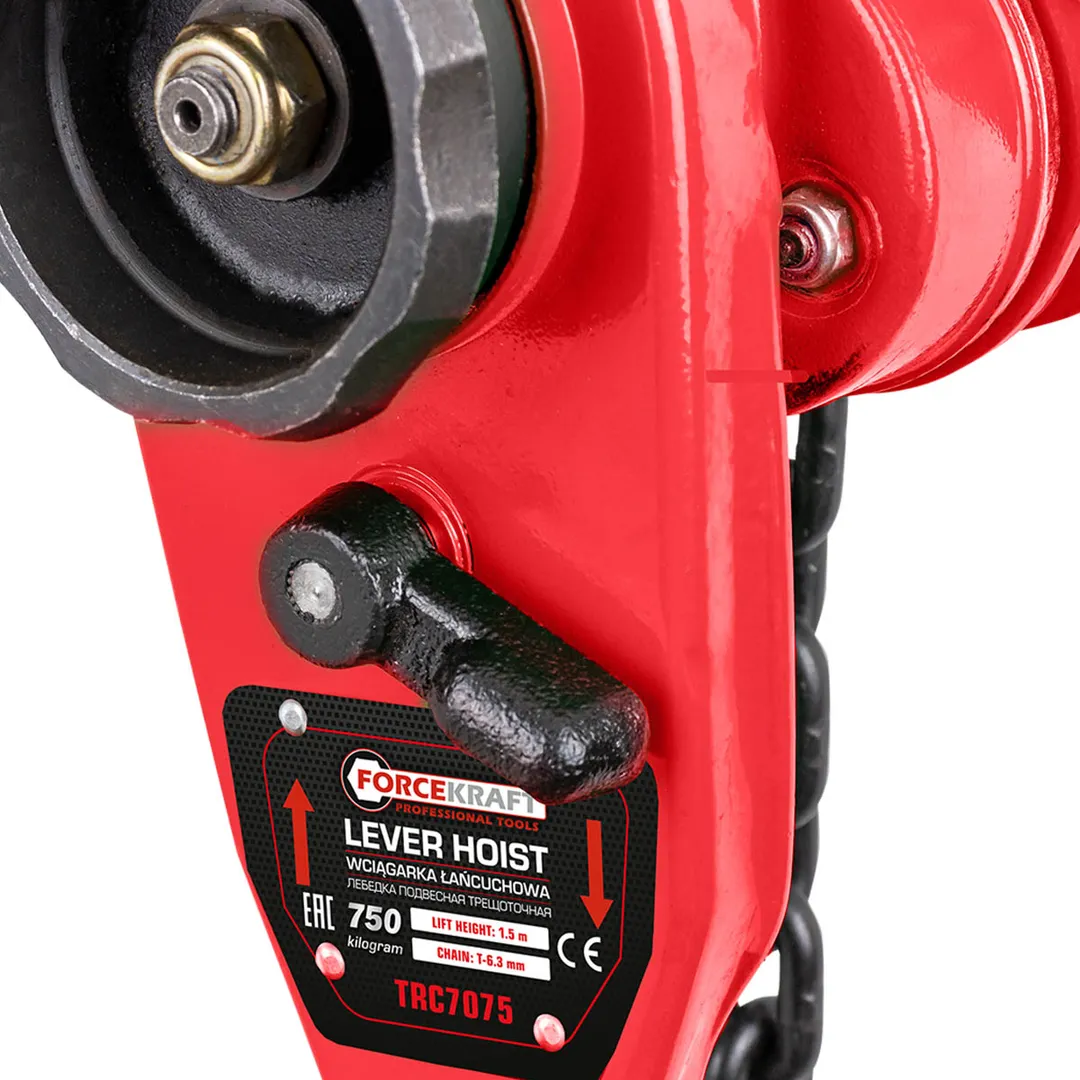 Таль рычажная ручная 0.75 т ForceKraft FK-TRC7075