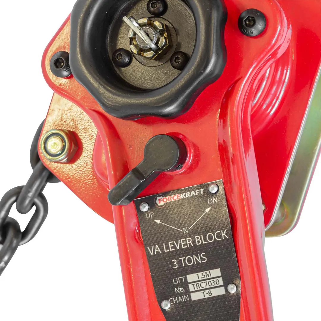 Таль цепная подвесная рычажная 3 т, длина цепи 1.5 м ForceKraft FK-TRC7030